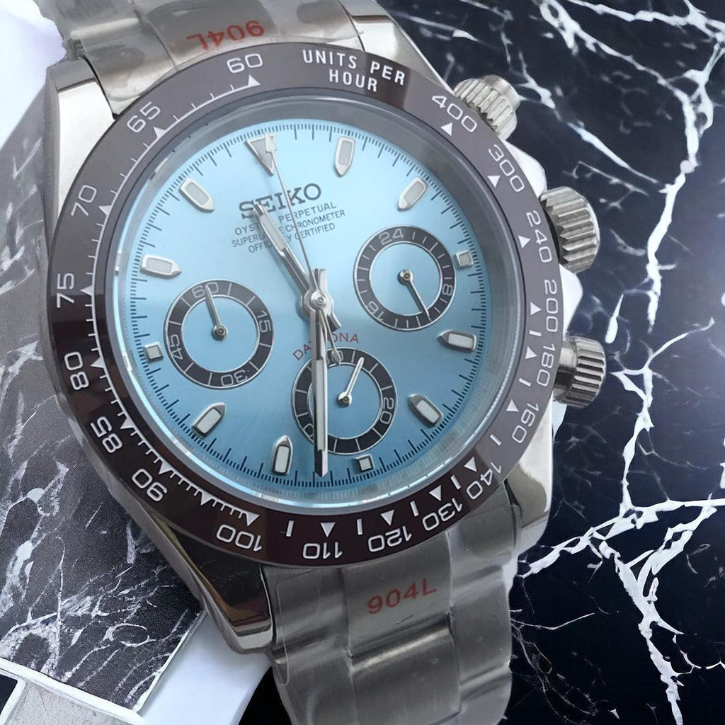 Seiko Mod Daytona Bleu Noir