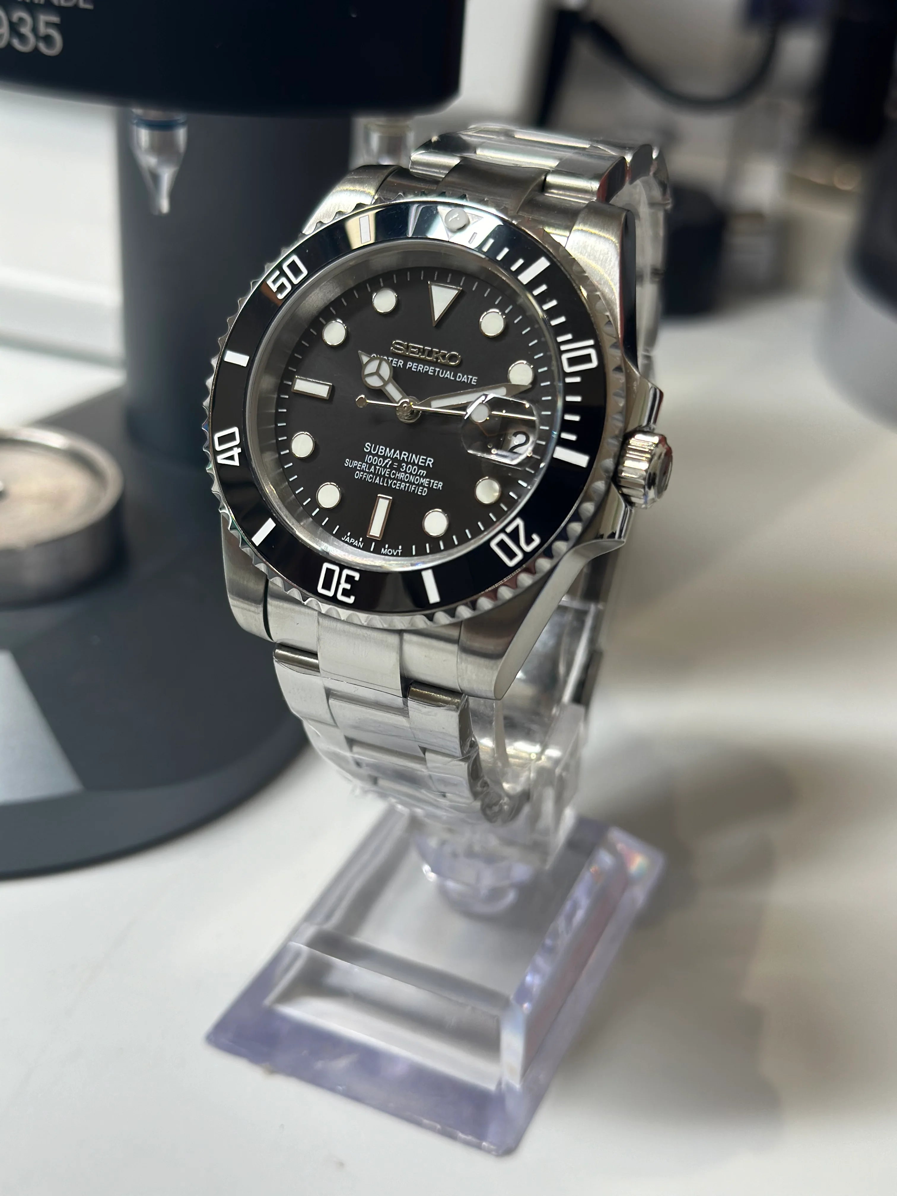 Seiko Mod Submariner Noir