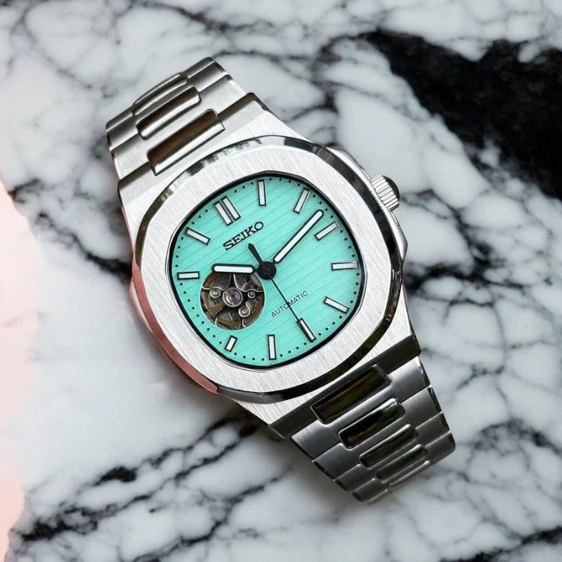 Seiko Mod Nautilus Bleu Tiffany
