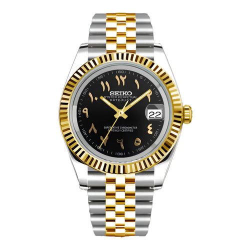 Seiko Mod Arabic Dial Noir et Doré