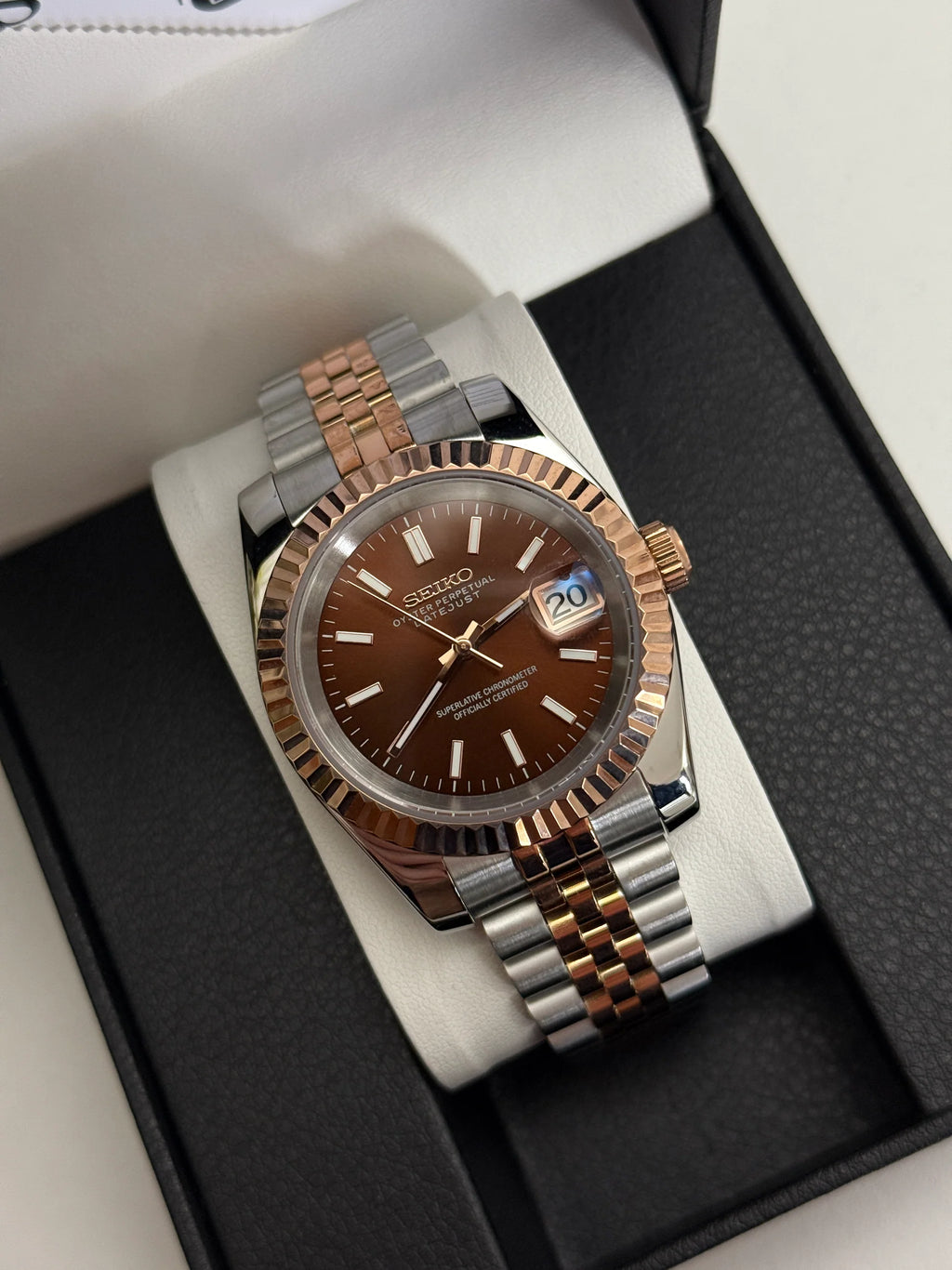 Seiko Mod Daydate Chocolat