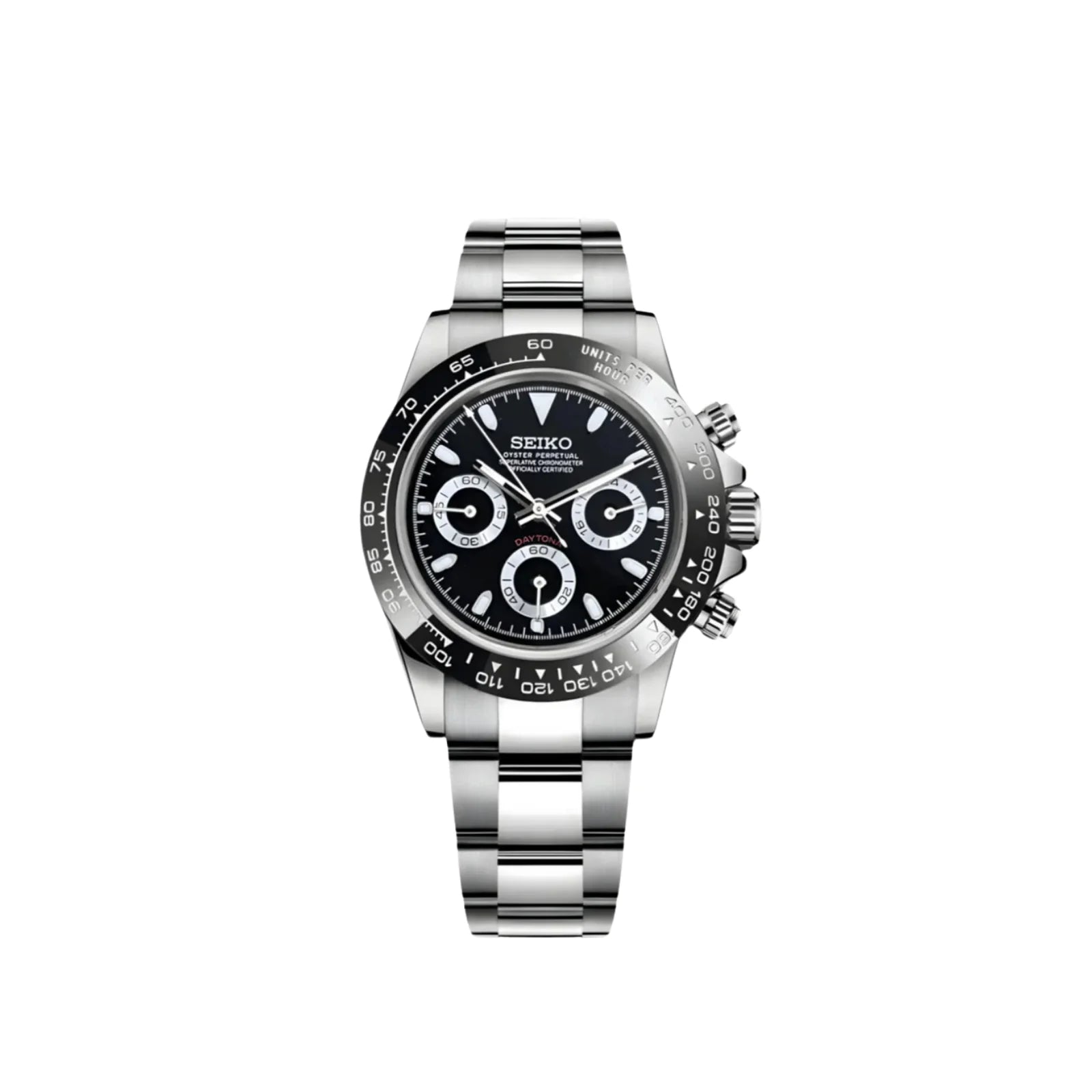 Seiko Mod Daytona Noir Blanc