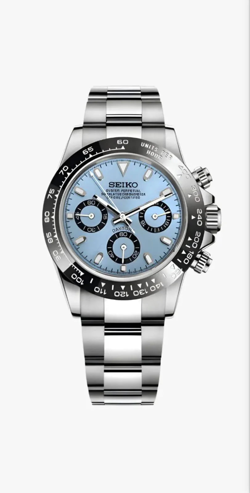 Seiko Mod Daytona Bleu Noir