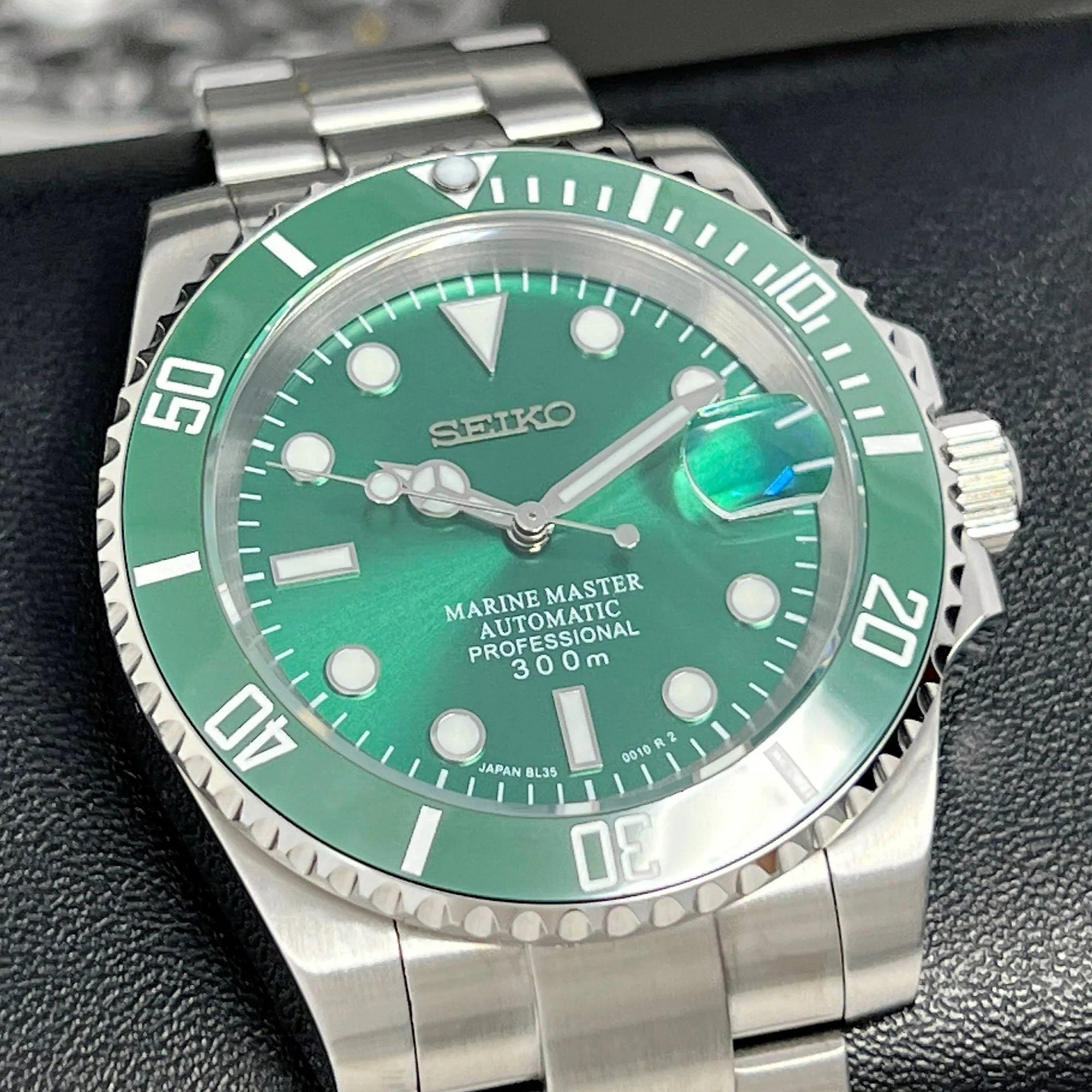 Seiko Mod Submariner Vert