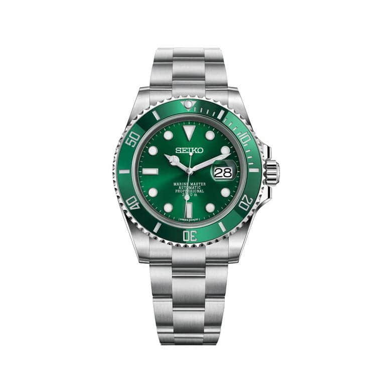 Seiko Mod Submariner Vert